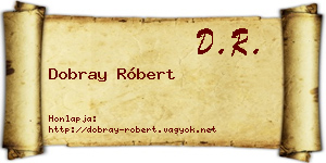Dobray Róbert névjegykártya
